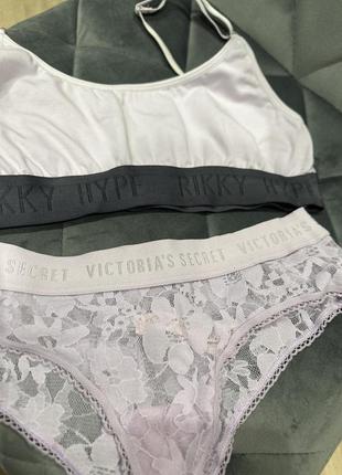 Комплект топ rikky hype, труси victoria’s secret
