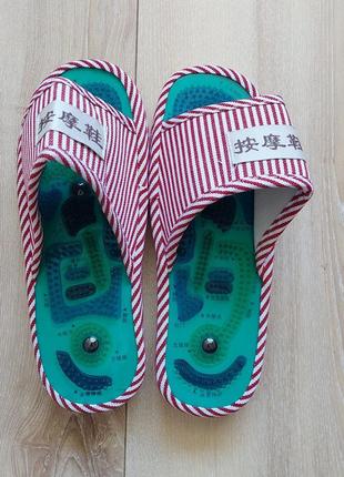 Ортопедичні масажні рефлекторні капці з магнітами "шиацу" жіночі3 фото