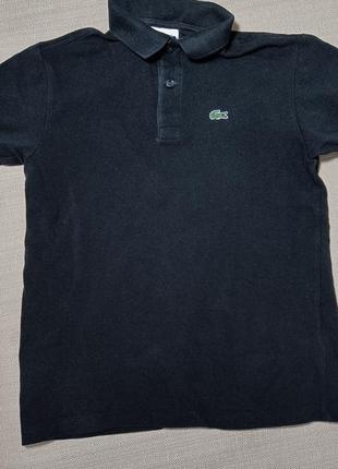 Поло lacoste. поло lacoste. футболка поло черного цвета