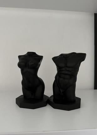 Гипсовые фигуры статуэтки декор женское тело мужское тело3 фото