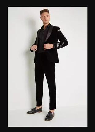 Бархатные мужские брюки topman