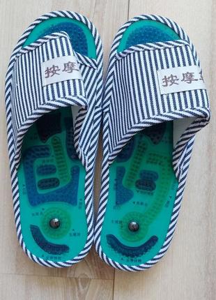 Ортопедичні масажні рефлекторні капці з магнітами "шиацу" жіночі8 фото