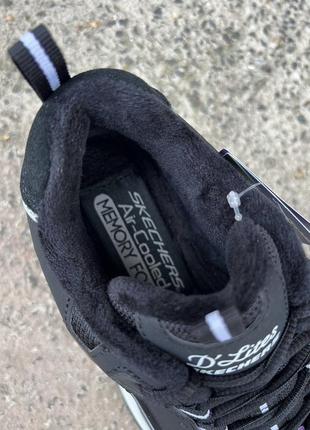 Утеплені стильні технологічні кросівки skechers d’lites 4.05 фото