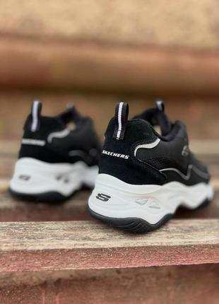 Утеплені стильні технологічні кросівки skechers d’lites 4.07 фото