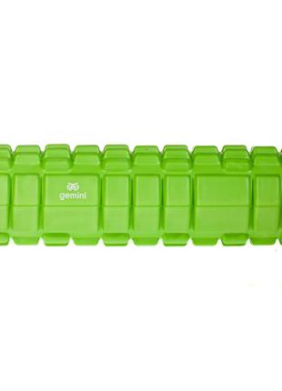 Роллер для занятий йогой и пилатесом gemini hard gy-1999gr 30см*9,5см зеленый топ