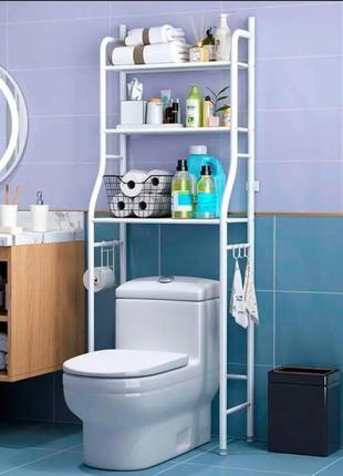 Полиця над унітазом біла tw 101 стелаж у ванну кімнату