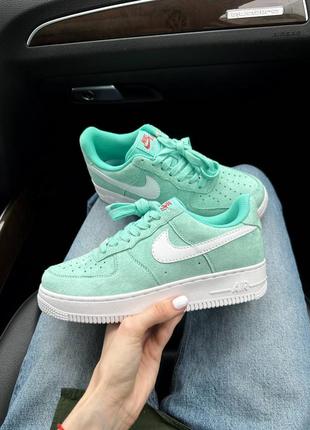 Nike air force mint жіночі бірюзові м'ятні фісташкові кросівки найк форс жіночі кросівки бирюзовые кроссовки