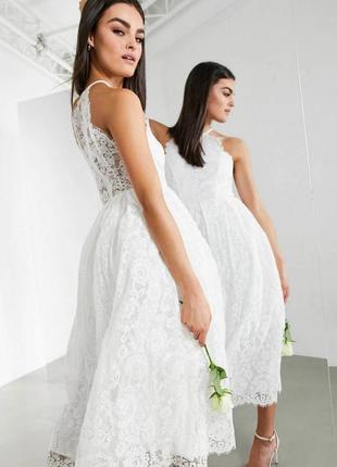 Asos сукня плаття біла святкова весільна2 фото