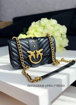 Чорна сумка pinko one love mini