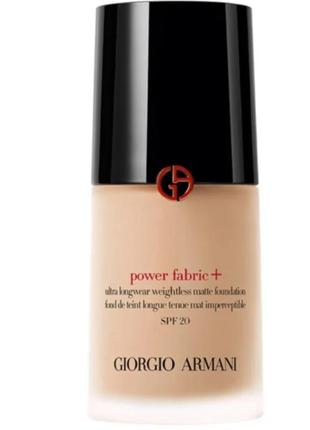 Тональная основа для лица giorgio armani power fabric + spf 20, оттенок 3.5. объем 30 ml.