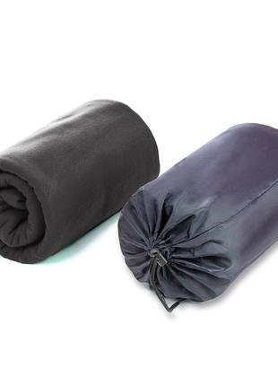 Плед 180*150см туристический для кемпинга, одеяла для пикника. цвет: черный2 фото