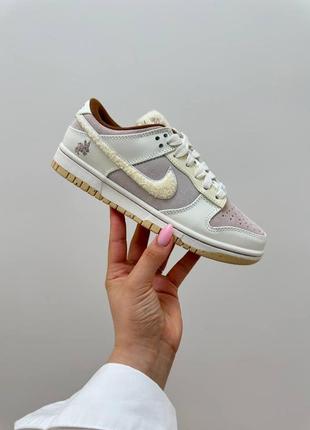 Кросівки nike sb dunk low retro rabbit fossil stone1 фото