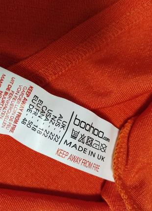 Помаранчева сукня зі зборками на запах, boohoo, розмір xxl7 фото