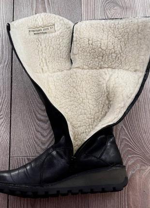 Жіночі шкіряні натуральні зимові сапоги чоботи5 фото