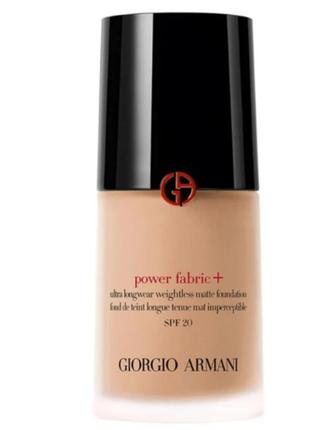 Тональная основа для лица giorgio armani power fabric + spf 20, оттенок 5. объем 30 ml.