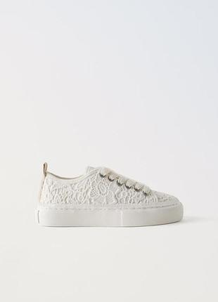 Zara серебрянные кеды 34 топ