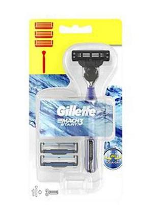 Бритва mach start 3 з 3 змінними картриджами тм gillette