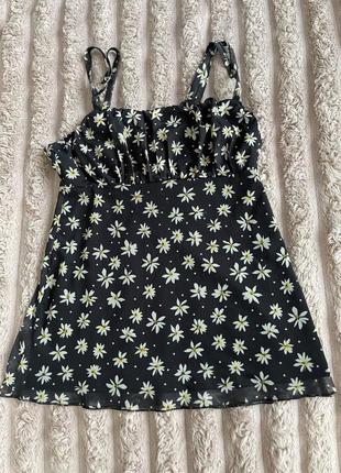 Блузка, топ, майка ромашки цветы