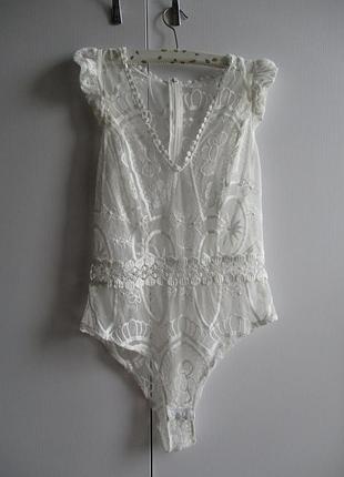 Кружевное боди блуза (s)