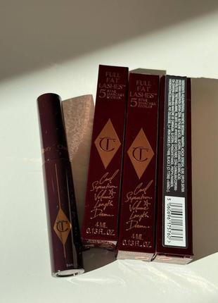 Супер-об’ємна туш для вій charlotte tilbury full fat lashes glossy black  мініатюра 4 мл