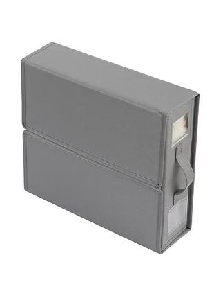 Органайзер для зберігання постільної білизни кофр для одягу короб у шафу складаний сірий