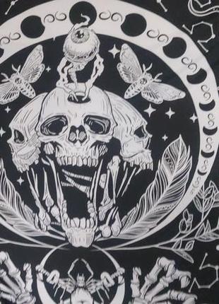 Огромный готический ведьмский текстильный постер гобелен на стену