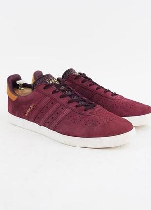 Кросівки шкіряні замшеві бордові adidas originals 350 розмір 45
