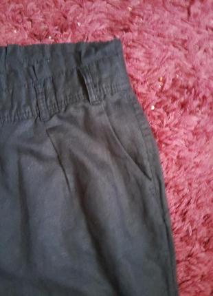 Фирменные широкие летние брюки лен4 фото