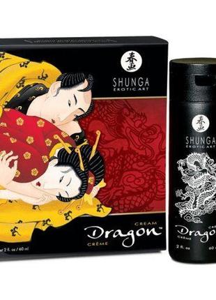 Стимулирующий крем для пар shunga shunga dragon cream (60 мл), эффект тепло-холод и покалывание feromon