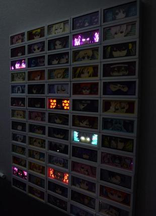 Многослойный ночник лампа аниме синяя тюрьма blue lock светильник kaiser michael блю...