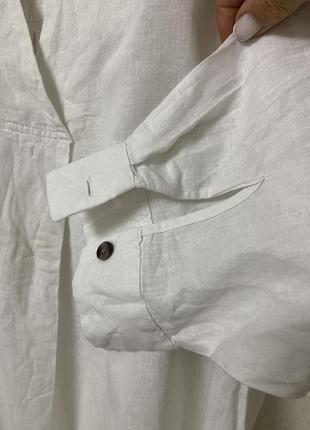H&m блуза рубашка льняная4 фото