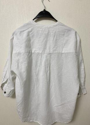 H&m блуза рубашка льняная5 фото