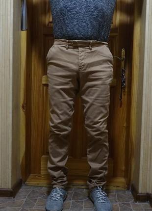Щільні фірмові штани чиноси карамельного кольору haikure італія 34/34.
