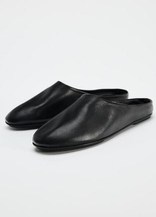 Відкриті чорні мюлі жіночі zara new