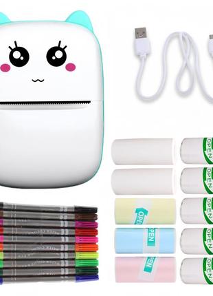 Принтер для печати этикеток и наклеек беспроводной мини принтер для телефона термопринтер для детей