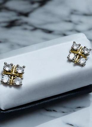 Серьги тиффани из медицинского золота stainless steel, xuping позолоченные