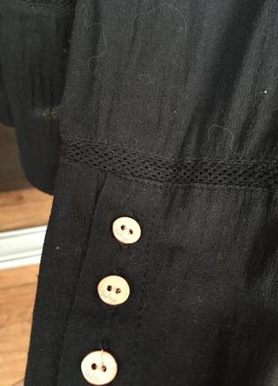 Чёрная блузка с вышивкой6 фото