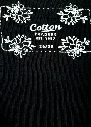 Черная (100 % коттон) базовая футболка cotton traders 26-28sk1 фото
