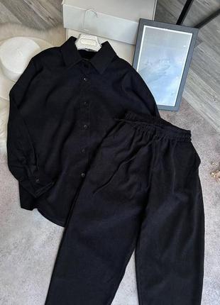 Уютный костюм из микровельвета