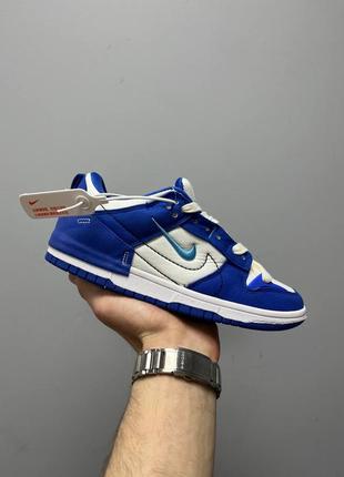 Женские кроссовки moon nike dunk low disrupt 2 white university blue