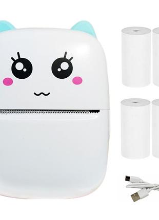 Беспроводной мини принтер для телефона портативный термопринтер детский минипринтер mini принтер