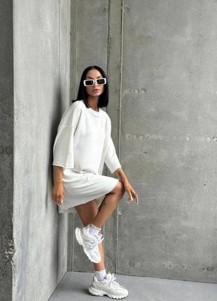 Платье футболка туника оверсайз лайм пломбир синий короткое мини платье ночнушка...