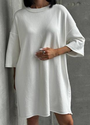 Платье футболка туника оверсайз лайм пломбир синий короткое мини платье ночнушка...