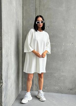 Платье футболка туника оверсайз лайм пломбир синий короткое мини платье ночнушка...