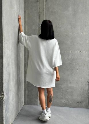 Платье футболка туника оверсайз лайм пломбир синий короткое мини платье ночнушка...