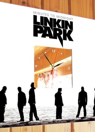 Годинник "гурт linkin park" для фанатів, музикантів, любителів рок музики, прикраса в бар, клуб2 фото