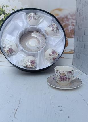 Сервиз чайный snt 146-02-00 кайам фарфор 250 мл 12пр