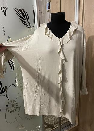 Чудова натуральна блуза великого розміру