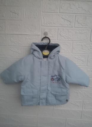 Утепленная куртка на 6 месяцев 68 см курочка деми демисезонная