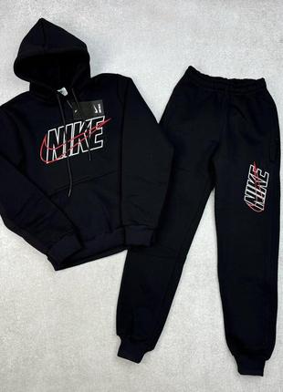 Прогулянковий крутий костюм nike тринитка начіс на хлопчика підлітка утеплені костюми найк для дітей 10-11 л